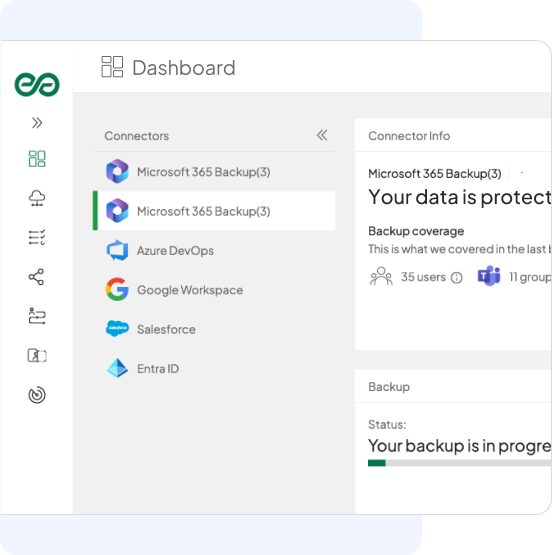 Proteção de dados SaaS sem esforço